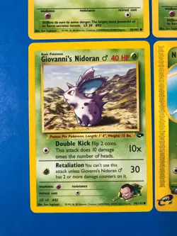 Pokemon Vtg LOT - Nidoran 55/10 - Base Set, 2, Aquapolis 96/147, Gym Challenge - Image 4