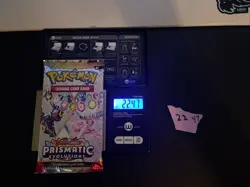 GOD PACKU 22.47g VERY HEAVY Prismatic Evolutions Pokemon Sealed Booster Pack New - Image 1
