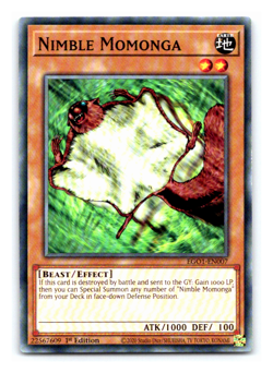 Nimble Momonga - EGO1-EN007 - Common - 1st Edition - Yugioh - Image 1