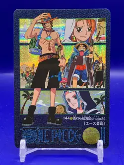 Ace ONE PIECE Visual Adventure Holo Rare Cards TCG Japanese 2001 Vintage #144 AI - Image 2