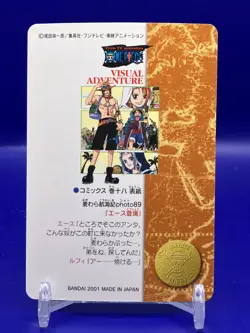 Ace ONE PIECE Visual Adventure Holo Rare Cards TCG Japanese 2001 Vintage #144 AI - Image 5