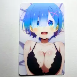 Re:Zero Rem Sexy Doujin Waifu Girl Lewd Anime Art Goddess Card - Image 1