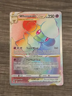 Pokemon TCG Whimsicott VSTAR Rainbow Ultra Rare Card 175/172 Brilliant Stars - Image 1