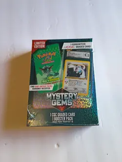 Pokemon Mystery Gems 1 CGC Graded Card & Booster Pack 2025! New Limited Edition. - Image 1