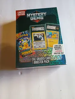 Pokemon Mystery Gems 1 CGC Graded Card & Booster Pack 2025! New Limited Edition. - Image 3