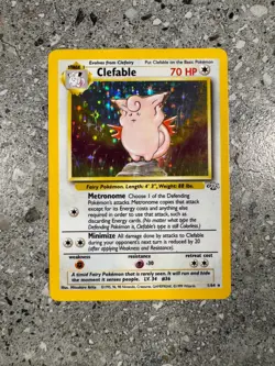 Pokemon TCG Cards Clefable 1/64 Jungle Holo Rare NM - Image 1