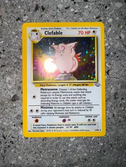 Pokemon TCG Cards Clefable 1/64 Jungle Holo Rare NM - Image 3