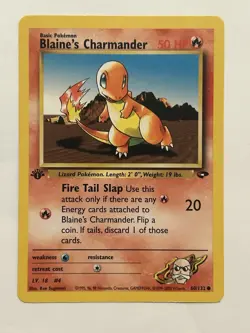 Pokemon TCG Blaine's Charmander Gym Challenge 60/132 1st Edition - Image 1