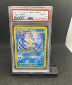 2000 Pokemon TCG Neo Genesis 1st Edition Croconaw #31 PSA 10 GEM MINT LOW POP - Image 1