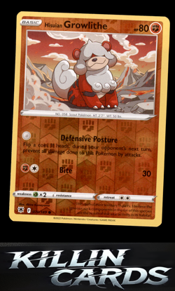 Reverse Holofoil Hisuian Growlithe 070/189 Pokemon Common SWSH10: Astral Radianc - Image 1
