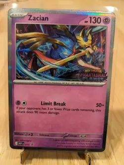 Pokemon Phantasmal Flames Zacian Pre-Release Stamped Promo - Image 1