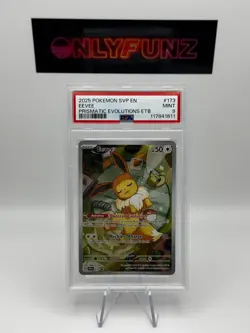 2025 POKEMON SVP EN-SV BLACK STAR PROMO PRISMATIC EVOLUTIONS ETB 173 EEVEE PSA 9 - Image 1