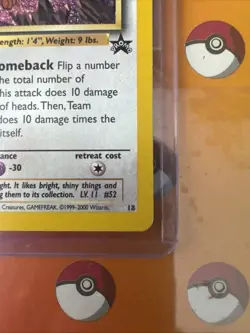 Team Rocket's Meowth #18 NM Black Star Wotc Promo Pokemon Card TCG - Image 3