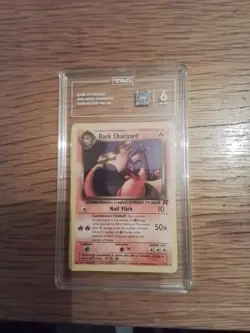 Dark Charizard Team Rocket 21/82 Non-Holo Card Tag Graded 6 - Image 1