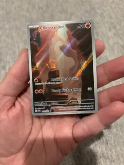 Charmander 168/165 Illustration Rare Holo SV 151 Scarlet & Violet NM Pokemon TCG - Image 1