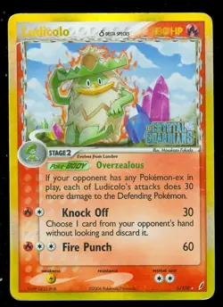 Pokemon LUDICOLO 6/100 Crystal Guardians - RARE Rev Holo - HEAVY PLAY - Image 1