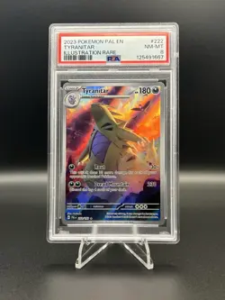 2023 POKEMON PAL EN-PALDEA EVOLVED ILLUSTRATION RARE 222/193 TYRANITAR PSA 8 - Image 4