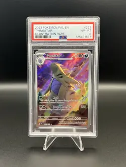 2023 POKEMON PAL EN-PALDEA EVOLVED ILLUSTRATION RARE 222/193 TYRANITAR PSA 8 - Image 5