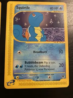 Pokemon TCG Squirtle 131/165 & Squirtle 132/165 Expedition Non-Holo Regular - Image 4