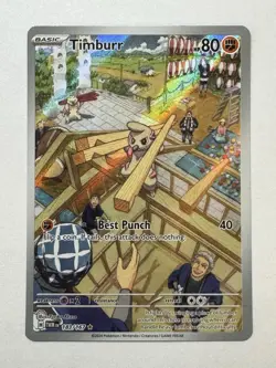 Pokemon TCG - Timburr - Twilight Masquerade 183/167 Illustration Rare Full Art - Image 1