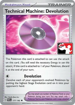 1x Technical Machine: Devolution (#177/182) - NM Eng Pokemon - Prize Pack Series - Image 1