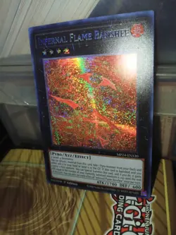 Yugioh! 1x Infernal Flame Banshee MP24-EN120 Prismatic Secret Rare 1st Ed - Image 3