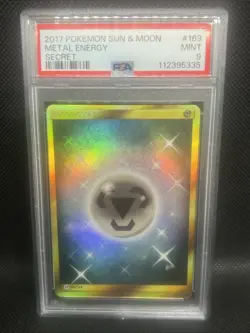 Pokemon 2017 Sun and Moon Metal Energy Secret Rare Card #163/149 Gold Frame - Image 1