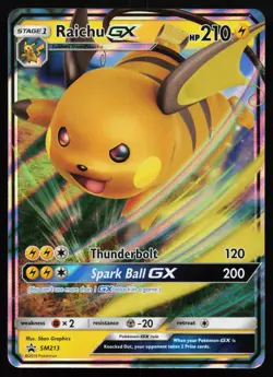 Raichu GX SM213 Promo SM Promos Pokemon Card - Image 1