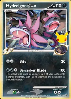 Pokemon Card Hydreigon C lv61 SWSH138 Celebrations Promo - Image 1