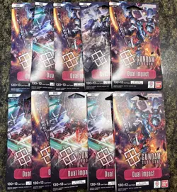 GUNDAM CARD GAME Dual Impact Sleeved Booster Packs x 10 Sealed - GD02 English - Image 1