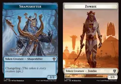 1x Shapeshifter // Zombie - Token NM Eng MTG - Aetherdrift Commander - Image 1