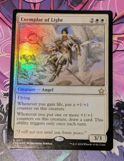MTG *FOIL* Foundations Rare EXEMPLAR OF LIGHT NM - Image 1