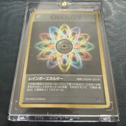 Pokemon Japanese Rocket Set Rainbow Energy Holo Rare NM Hard Cased - Image 1