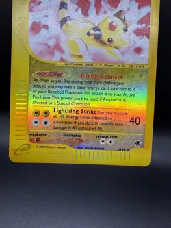 Pokemon TCG Ampharos Expedition 2/165 Reverse Holo Holo Rare - Damaged - Image 4