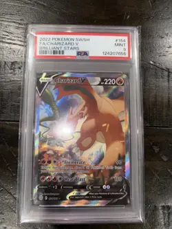 Pokemon TCG Brilliant Stars Charizard V Alternate Art 154/172 PSA 9 Mint Alt Art - Image 1