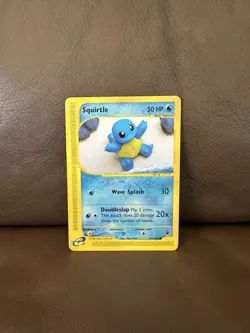 Pokemon TCG Squirtle Clay 2002 131/165 Expedition Base Set - Image 2