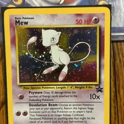 Promo Mew #9 Holo Black Star Pokemon TCG Vintage WOTC SWIRL - Image 2