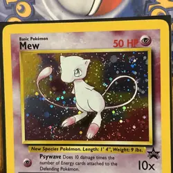 Promo Mew #9 Holo Black Star Pokemon TCG Vintage WOTC SWIRL - Image 5