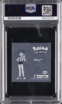 1999 POKEMON STICKERS SER 1 BONUS PRISM STICKERS #PR38 MISTY PSA 7 - Image 2