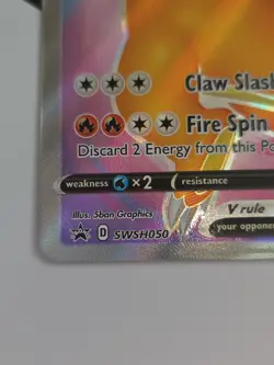 Charizard V SWSH050 Pokemon Champion's Path Black Star Promo Full Art - Image 4