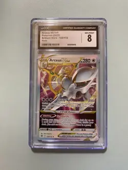 Arceus VSTAR CGC Graded Mint 8 Pokemon Slab Brilliant Stars 123/172 - Image 1