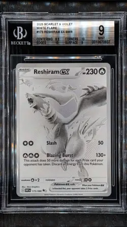 Pokemon White Flare Reshiram EX BWR 173/086 English BGS Mint 9 - Image 1