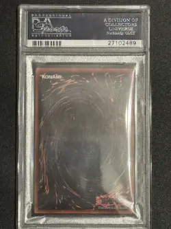 YuGiOh 1st Edition PSA 9 Mint LOB-000 Tri-Horned Dragon GLOSSY - Image 2