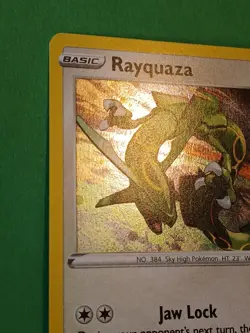Pokemon Sword & Shield Celebrations Rayquaza SWSH 029 Promo Card Black Star Holo - Image 3