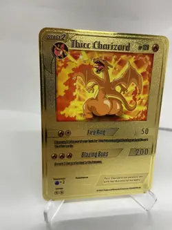 Thicc Charizard HP120 Metal POKEMON collectible Card Gift Display！ - Image 4