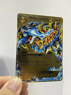 Mcharizard EX HP 230 Gold Metal POKEMON collectible Card Gift！ - Image 1