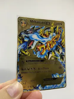 Mcharizard EX HP 230 Gold Metal POKEMON collectible Card Gift！ - Image 2