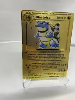 Blastoise 100HP Gold Metal POKEMON collectible Card Gift！ - Image 3