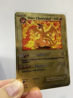 Thicc Charizard HP120 Metal POKEMON collectible Card Gift！ - Image 2