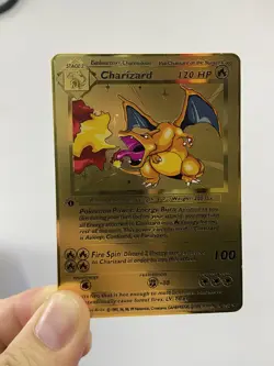 Charizard 120HP Metal POKEMON collectible Card Gift！ - Image 3